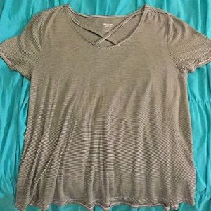 Black and white striped strappy top